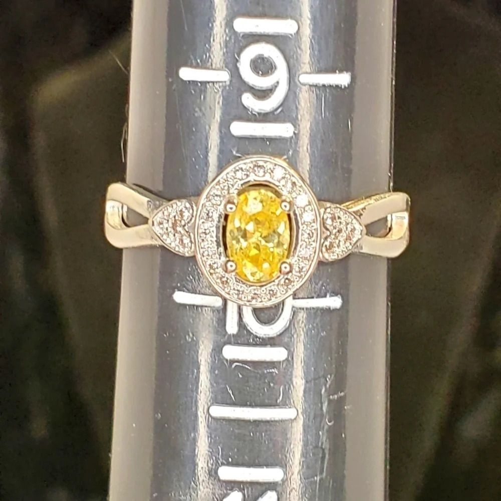 0200. NWOTs ~ Sterling 🥈 Silver ~ Yellow Sapphire ~ Ring 💍~ sz. 9.5